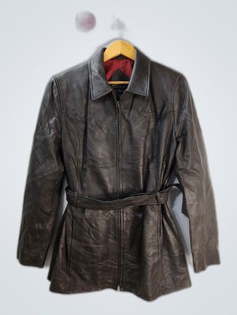 Chaqueta de cuero negra Valerie Stevens