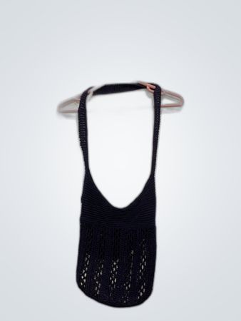 Unbranded Black Knitted Tote Bag
