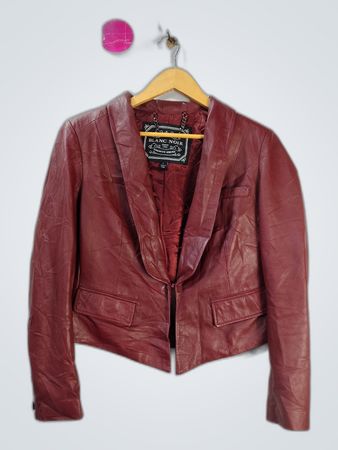 Blanc Noir Red Leather Jacket