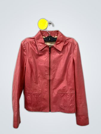 Ann Taylor Pink Leather Jacket