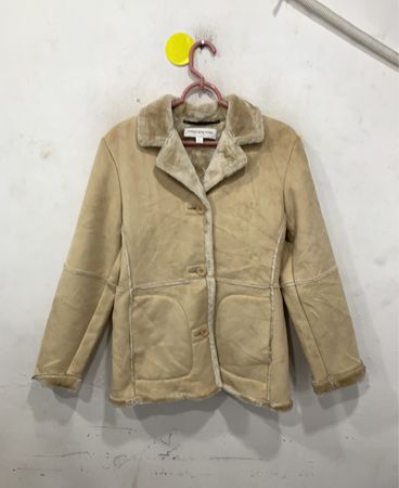 Jones New York Tan Faux Fur Jacket