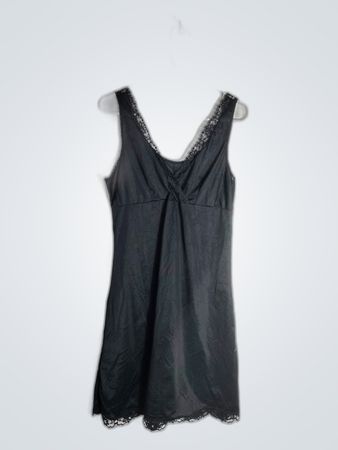 Black Lace-Trimmed Chemise