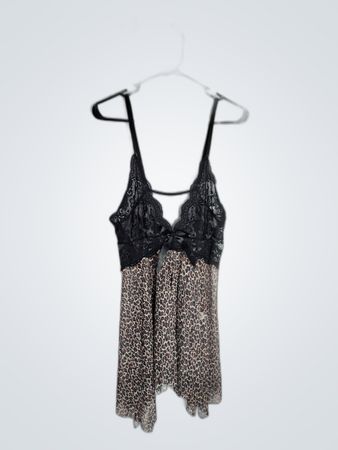 Leopard Print Lace Slip Dress
