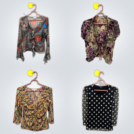 Y2K romantic core mixed tops