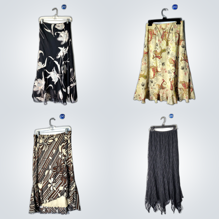 Y2K follower Long poly skirt