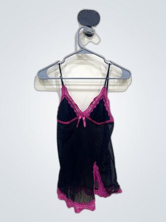 Unbranded Black Lace Trim Sheer Camisole