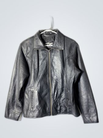 Maxima Black Leather Jacket
