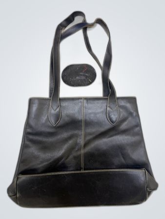 Lancel Black Leather Tote Bag