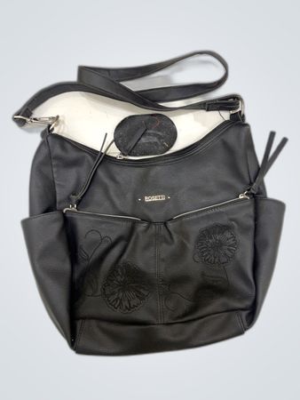 Rosetti Black Leather Shoulder Bag