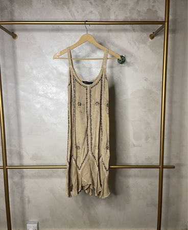 Double Decker Embroidered Sleeveless Dress