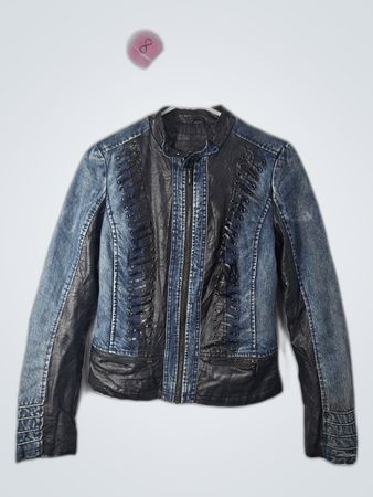 OXYGEN Denim and Leather Jacket