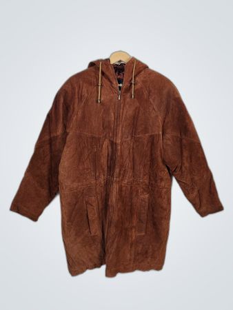 Wilsons Brown Suede Hooded Jacket