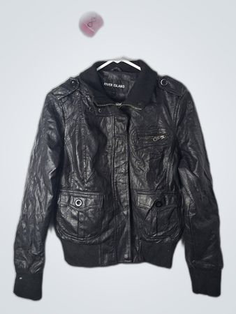 River Island Black Leather Jacket