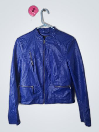 Blue Leather Jacket