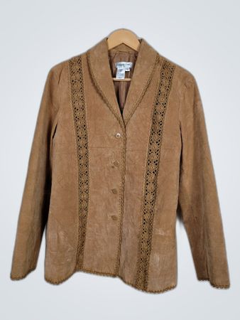 Coldwater Creek Brown Suede Blazer