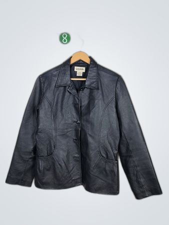 Bagatelle Black Leather Blazer Jacket