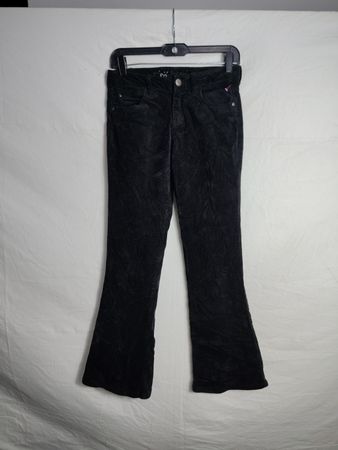 Justice Pantalons pattes d'eph en velours côtelé noir