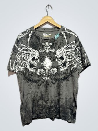 T-shirt graphique Skull et Fleur-de-lis de Eighty Brand