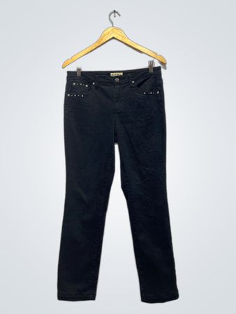 Jean en denim noir orné Earl