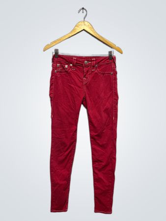 True Religion Rote Skinny Jeans
