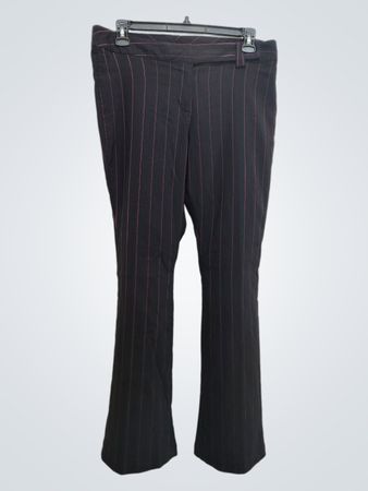 「Beware Women's Black Pinstripe Flare Pants」