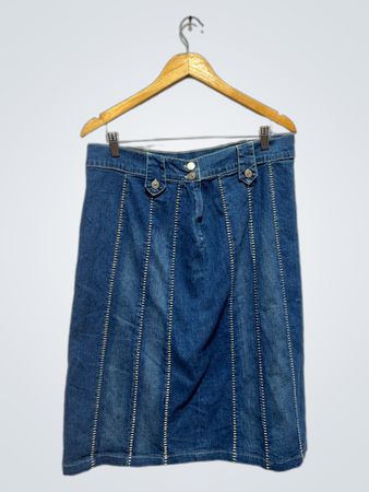 Denim A-line Skirt