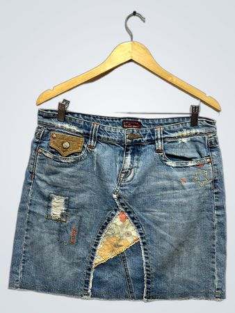 Saia Mini de Denim All American Girl Wax Jean