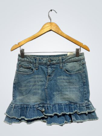 Wrangler Denim Ruffled Mini Skirt