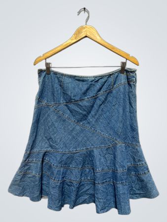 DKNY Jeans Denim Rüschenshirt