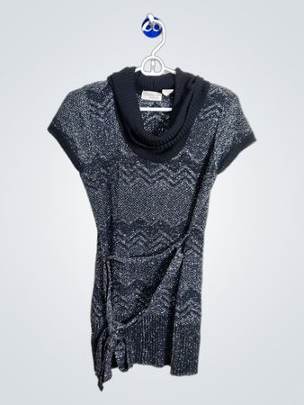 Allison Brittney Women's Short Sleeve Cowl Neck Sweater Dress
