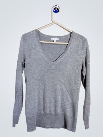 New York & Company シルバー Vネックセーター