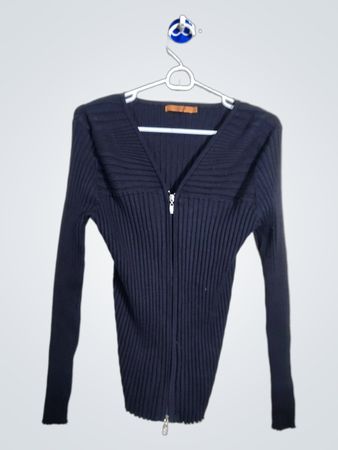Bellini Ribbed Zip-Up Sweater