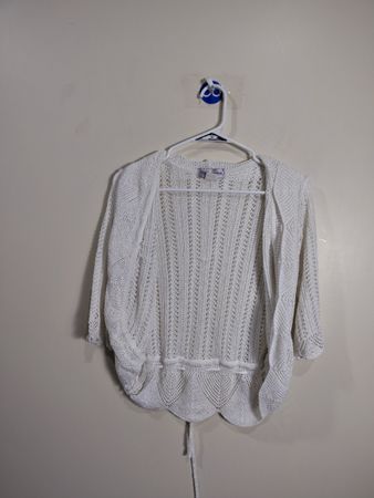 「NUJI of waikiki ホワイトニットカーディガン」