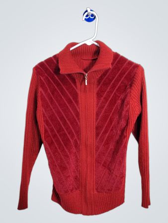 Roter Zip-Up Pullover
