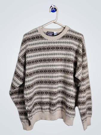 Suéter de Tricô Fair Isle Masculino Victoria Dry Goods