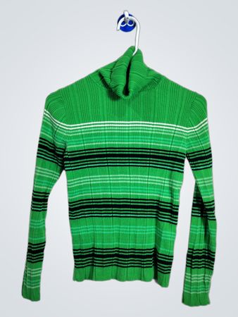 Liz Claiborne Gestreifter Rollkragenpullover