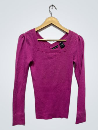 Top à manches longues en tricot côtelé Moda International