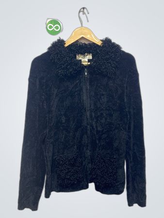 「Lisa International Black Textured Jacket」