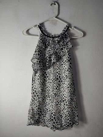 BCX Top Halter con Rouches a Stampa Leopardo da Donna