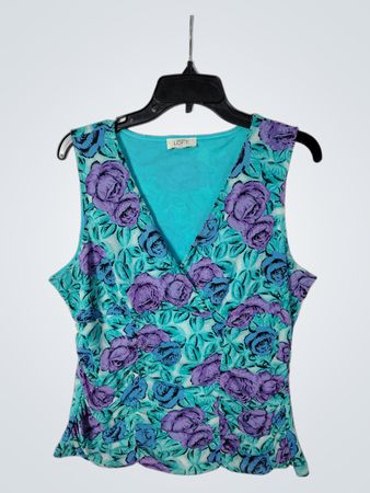 Loft Floral Ärmelloses V-Ausschnitt-Top