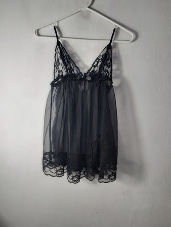 Fredericks of Hollywood Black Lace Babydoll