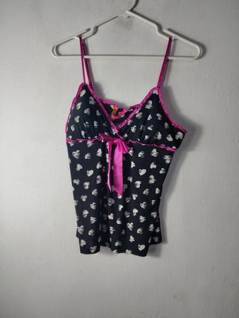 Jenni by Jennifer Moore Black White Hearts Cami