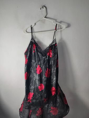 Secret Treasures Red Floral Nightgown