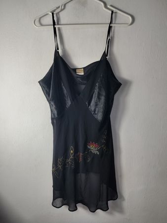 Massini Black Floral Sheer Babydoll Lingerie