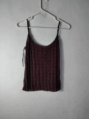 LAUNDRY by SHELLI SEGAL Débardeur en maille marron pour femmes