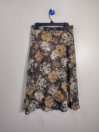 Floral Print Midi Skirt