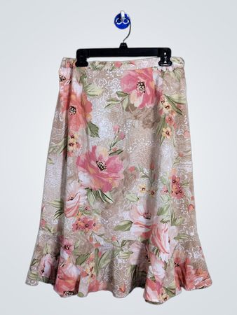 Alfred Dunner Floral Print Midi Skirt