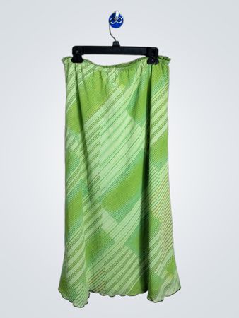 Falda maxi a rayas verde para mujer Haggar