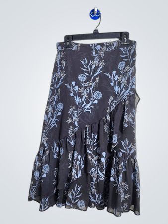 Ann Taylor Factory Floral Midi Skirt