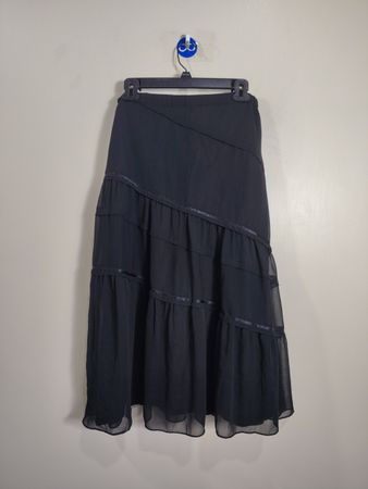 Mossimo Black Tiered Maxi Skirt